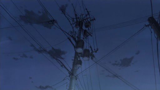 Utility pole in an alley